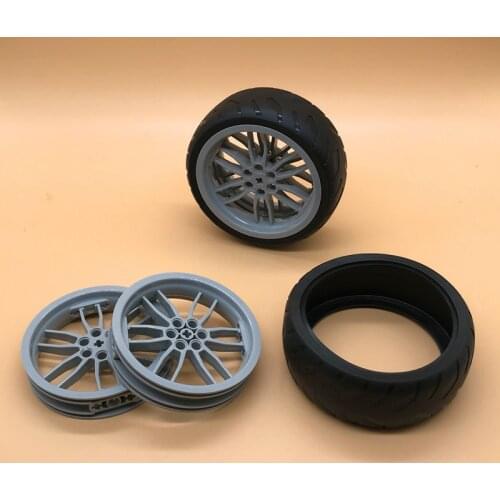 Technology building block moc-46335 + 88517 automobile wheel hub 94.3x38mm DIY assembled toy gift mold childrens education