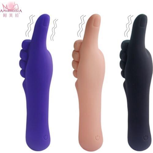 APHRODISIA G Spot Finger Vibrator Silicone Thumb Up Vibrator for Clitoral Vagina Nipple Anal Stimulate Clit Massager for Women