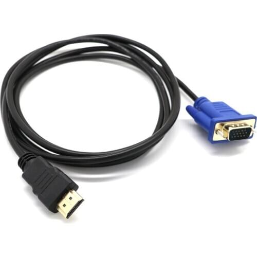 1/1.8/3/5M HDMI-compatible Cable HDMI-compatible To VGA HD With Audio Adapter Cable HDMI-compatible TO VGA Cable dropshipping