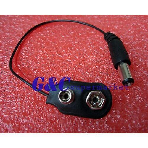 1pcs DC 2.1MM power plug 9V battery snap I-type line Snaps diy electronics