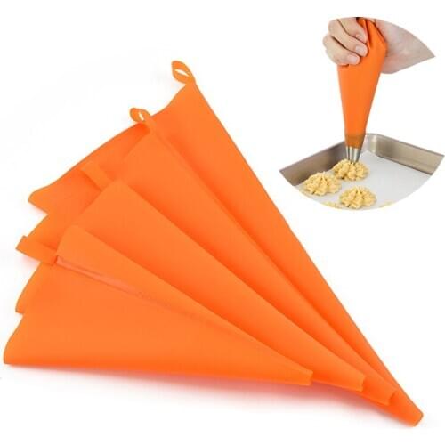 1PCS S M L Sizes Silicone Reusable Pastry Bag Piping Cake Pastry DIY Cupcake Decorating Pastry Bags Kitchen Hanging Cream Bags