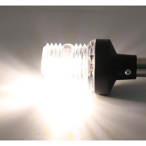 12VDC Led Boat Light Stainless Steel Marine Nautical Waterproof Mile Navigation Anchor Lights All Round 360° White LED 12-24V