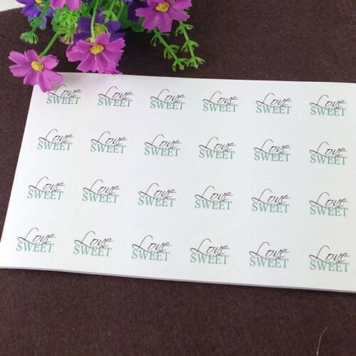 1200PCS/Lot 3cm Fashion printing"LUVE SWEET"paper Adhesive Labels sealing Stickers packaging For Jewelry/Box/gift/car/envelope