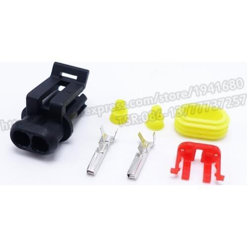 2 Pins Ways AMP 1.5 Series Enhanced Seal Waterproof Male Auto Connector Plug Truck Denso Connectors AMP 282080-1