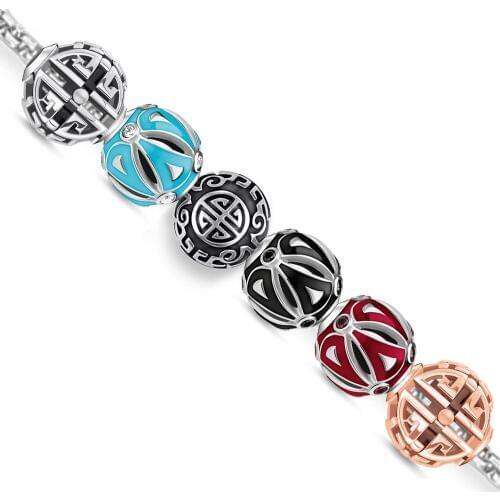 2018 Long Life Asian Ornaments Ethno Karma Beads Fit Pandora Bracelet Necklace DIY Bead Accessories Jewelry Gift For Women Men