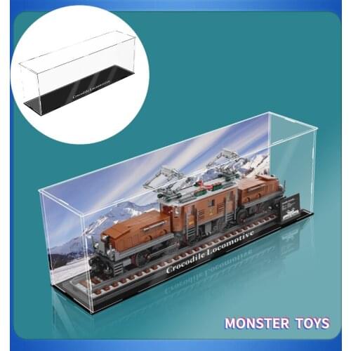 Acrylic Car Display Case for Lego10277 Crocodile Locomotive Building Blocks Transparent Toy Display Stand (Modle Not Inclued)