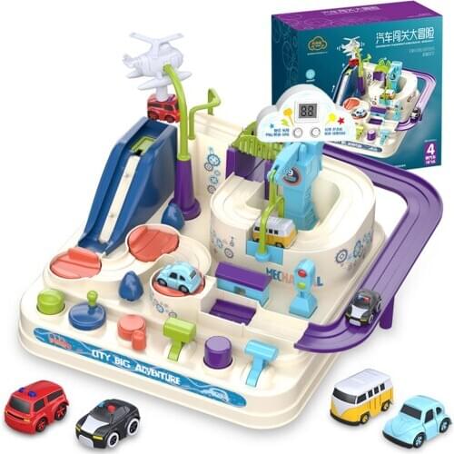 Car Adventure Toys Race Tracks Car Game Toys Newborn Baby Safe Smooth Montessori Traffic Toys for Children Christmas Gifts