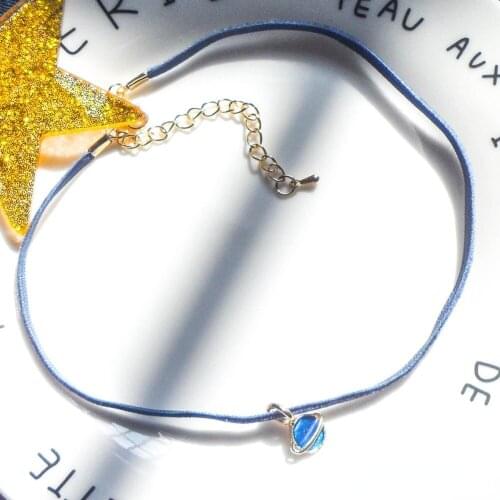 Handmade Velvet Lace Vintage Choker Necklace For Women Collar Torques Neck Jewelry Blue Boho Stretch Yin Yang Charm Gothic Punk