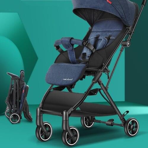 Baby stroller can sit reclining ultra light portable folding baby umbrella four wheel children stroller