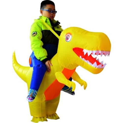 Kids Halloween Dinosaur Inflatable Costume Adult Girl Boy Fancy Ride On Dino Clothes Carnival Dinosaur Cosplay Party Costumes
