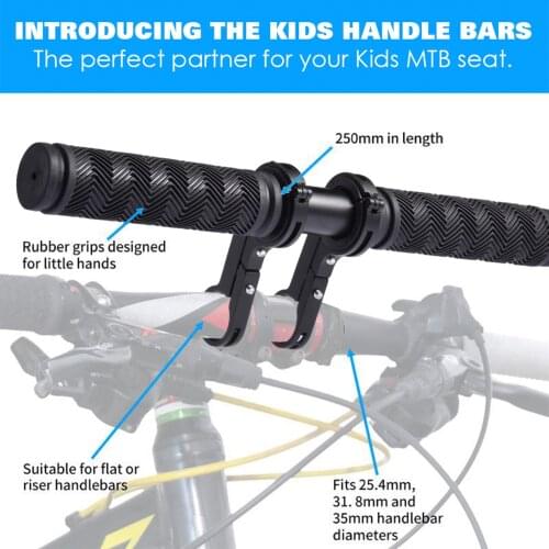 Kids MTB Handlebar Mountain Bike Child Seat Handlebars Non-Slip And Shock-Proof Seat Hand Bar For Cycling Bicycle Accessories