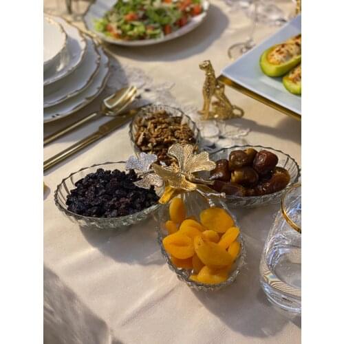 Elegant HighQuality Special Handcraft Glass Plate for Fruit Appetizer Snack Dry Nuts Dish Dessert Serving Plate Decor Dinnerware