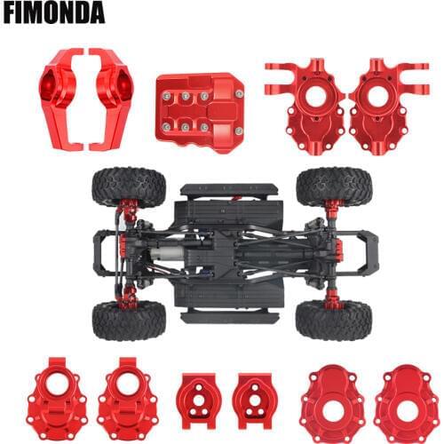 FIMONDA Anodized Aluminum Portal Axle Housing Set for 1/10 RC Crawler Traxxas TRX4 Axles Upgrade Parts