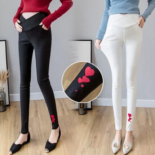 Leggings women Maternity Jeans Clothes For Pregnant Women Elastic Thin Pencil Feet Pregnancy Pants Womens Denim Skinny Trousers