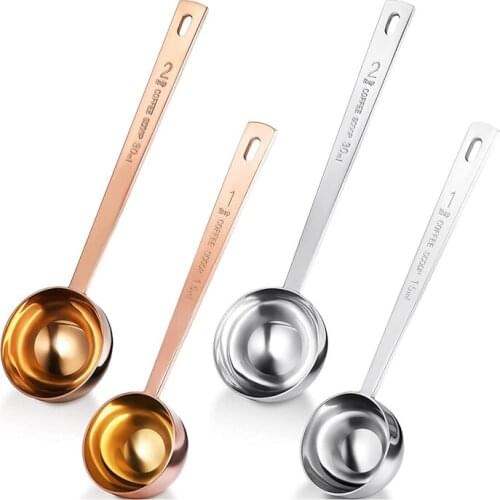 HGHO 4 Pieces Coffee Scoop Stainless Steel Coffee Measuring Spoon Tea Scoop Table Spoon for Coffee Tea Flour Sugar