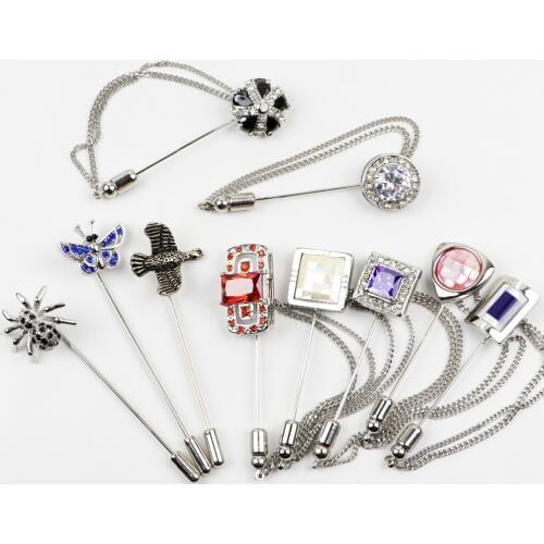 Mens Advanced Suits Vintage Brooches Crystal Wheel Shawl Pin Lapel Corsage Collar Pin Brooch Accessories Flyer Butterfly Spider