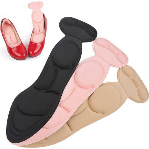 1 Pair Sponge Soft Insole Pad High Heel Shoe Pad Pain Relief Insert Cushion Pad Breathable Anti-slip Insoles