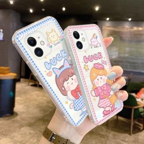 Lucky Girl Soft Transparent Case For iPhone 12 Pro Max Mini 11 Pro Max X XR MAX SE2020 8 7 6 6S Plus Phone Back Cover Case