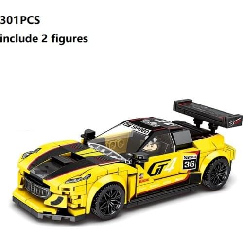 NEW Speed Champions Sports Racing Pull Back GT4 Car Building Blocks Vehicle Winner Bricks Classic Model Toys For Children Gifts