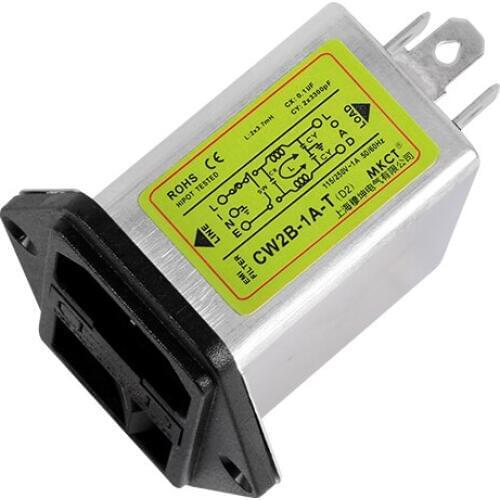 Single-phase power supply filter 220VEMI anti-interference audio purifier CW2B-1A-T(D2) 3A6A10A