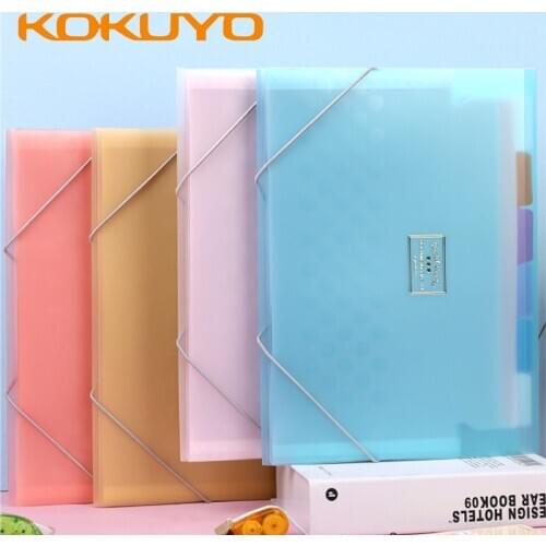 1pcs KOKUYO A4 Organ Bag Large-capacity Color Index Page Learning Test Paper Office Business Storage Bag with Strap