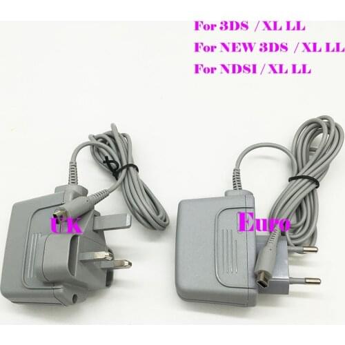 Original EU UK Plug For Nintendo New 3DS XL LL Charger AC Power Adapter For DSi DSi XL 2DS 3DS 3DS XL