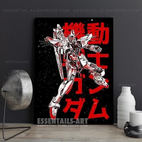 Retro Gundam F91 Anime Poster Canvas Wall Art Painting Decor Pictures Bedroom Study Living Room Home Decoration Prints