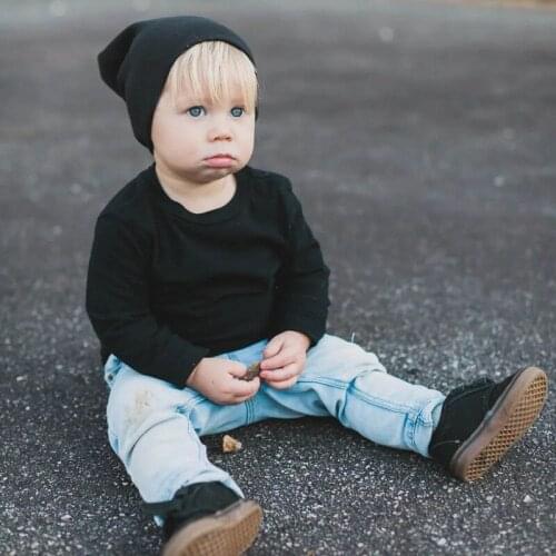 Fashion Baby Street Dance Hip Hop Hat Boys Girls Caps Winter Warm Solid Color Children Beanie Hat Spring Autumn Toddler Cap