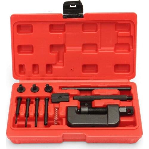 Motorcycle Bike Chain Breaker Link Splitter Riveter Riveting Repair Tool Set Remover Chain Tools Cutter Disassembly Tool