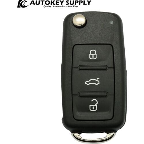 Car-styling for VW 3 buttos remotes flip key "AD" G6 433Mhz copy for car key AKVWC407