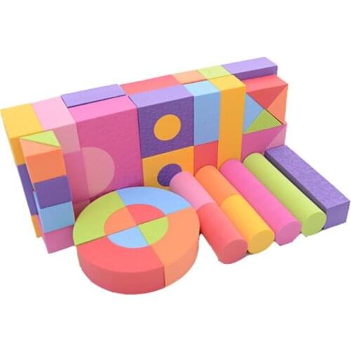 EVA software foam building blocks color 50 blocks children toys environmental safety toys baby toys