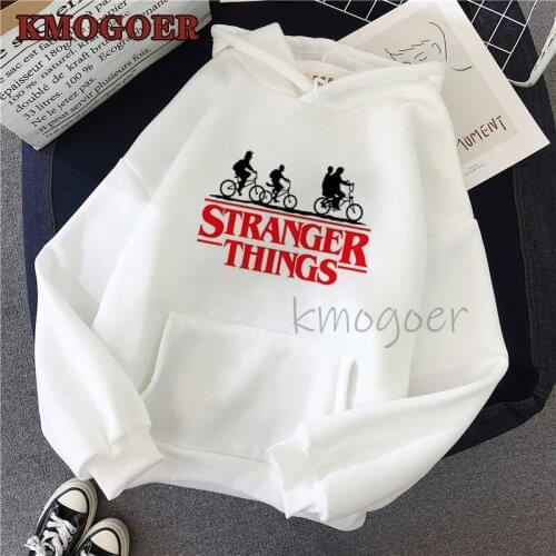 Stranger Things Bike Print Woman Hoodies Long Sleeve O-Neck Harajuku Funny Unisex Hoody Streetwear