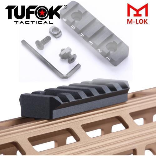 TuFok Mlok Rail Picatinny Rail Adapter M-lok SLOT SYSTEM 6-Slot Tactical Rail Base for Picatinny Mlok Systems Hunting Accessory