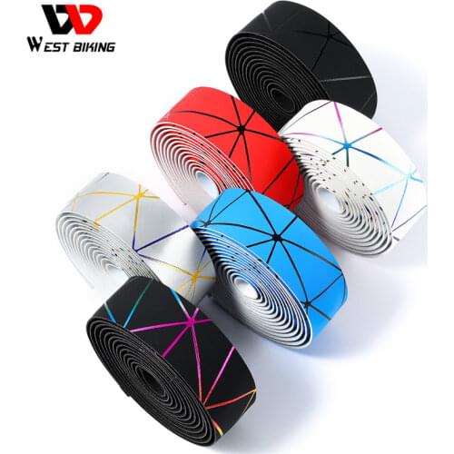WEST BIKING Bicycle Handlebar Tape Soft Bike BarsTape PU EVA Anti-slip MTB Cycling Wrap Straps Mountain End Plug Accessories