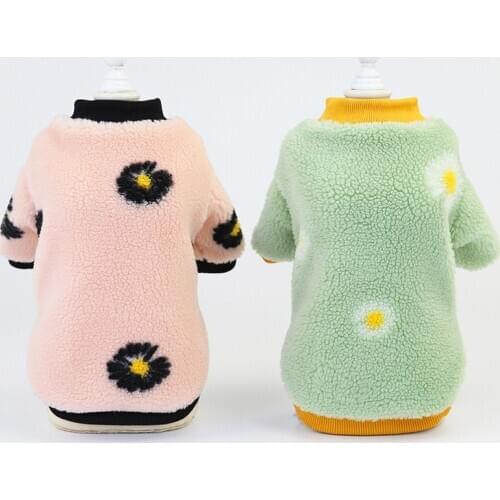 YooLook Flowers Dogs Clothes Sweet Dogs Clothes for Small Medium Dog Clothes Winter Pets Clothes Sweater Soft Ropa Para Perros