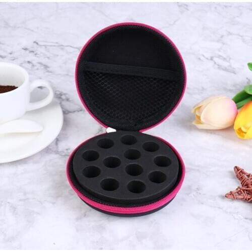 1PC 12 Bottles 1-2ml Essential Oil Storage Case Travel Portable Carrying Cases Oil Nail Polish Organizer Zipper Storage Bag