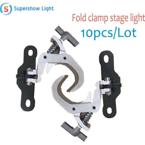 10pcs Quick Open Hook Can Be Folded 40-60mm Truss Load 120Kg Aluminum Alloy Truss Fold Clamp For Moving Head Beam Stage Light