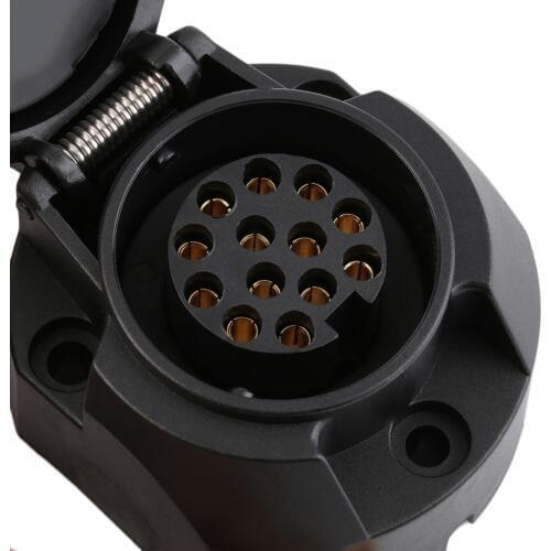 12V 13Pin Plug Trailer Socket Towing Socket Caravan Towing Electrics Plug 13-Pin Plastic Trailer / Caravan Plug