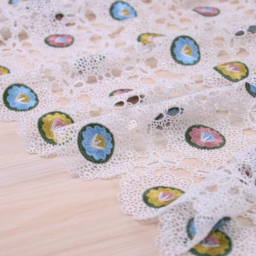 120cm width 3D Hollowing out flowers polyester rayon yarn dyed lace fabric for women dress DIY mesh cloth shirt sewing Material