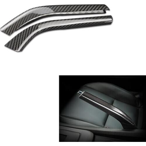2Pcs/Set Carbon Fiber Car Handbrake Grips Cover Interior Trim for Chevrolet Camaro 2010-2015 Car Interior Accessories