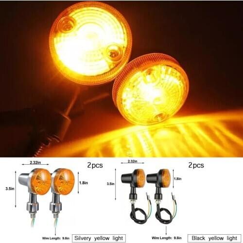 2pcs Motorcycle Turn Signal Light Indicator Lamp Amber Bulb 12V Motorcycle Turn Signals Universal motorcycles Turn Signal Light
