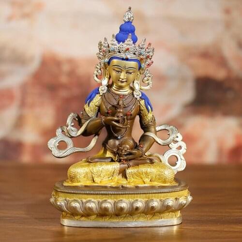 2021 High grade Gilding Buddha statue Asia Nepal Tibet temple bless safe healty good luck Vajrasattva bodhisattva buddha statue