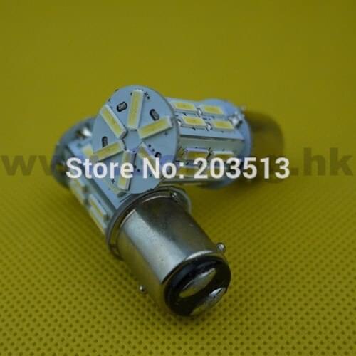 50pcs/lot high quality auto car led bulb P21/5w bay15d 26 smd 1157 26 leds 7014 7020 wholesale lighting lamp Free shipping