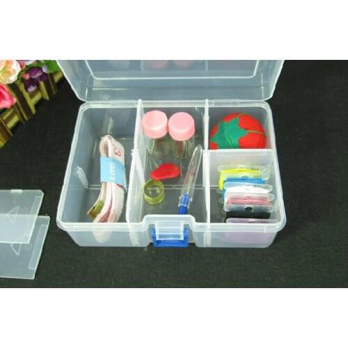 FREE Shipping detachable 6 compartments storage collection box, floss thread bobbin box boxes