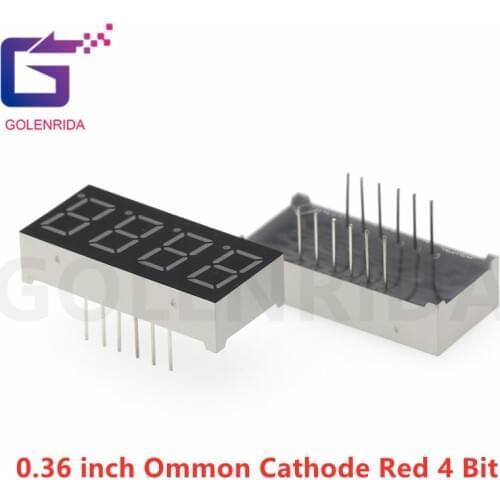 5pcs Digital tube segment common Cathode Red 4 Bit digital Tube 0.36 inch Red LED Display HSN-3643S