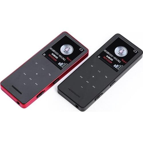 Digital Voice Recorder 8GB Music Player Touchscreen with Earphone Jack TF Card Slot Mutil Use Black Red Simple to Use