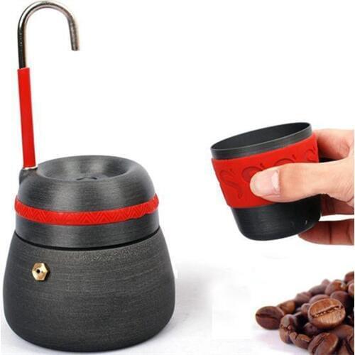 CW-EM01 Outdoor Camping Stove With Cup 350ml Portable and Lightwieght Gas for the Production of Many Different Flavors of Coffee