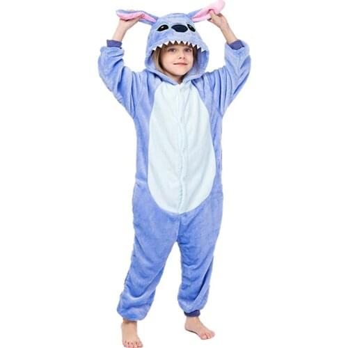 2020 Children Onesie Kids Unicorn Panda Pajamas Animal Cartoon Blanket Sleepers Baby Costume Winter Boys Girls Licorne Jumspuit