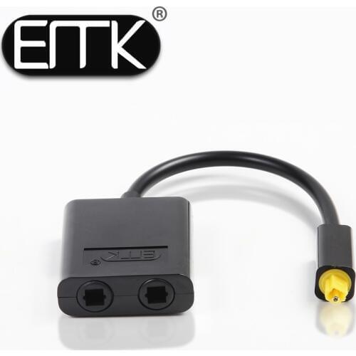 EMK SPDIF/Toslink Digital Optical Audio Toslink Splitter Cable SPDIF Optical Splitter Adapter