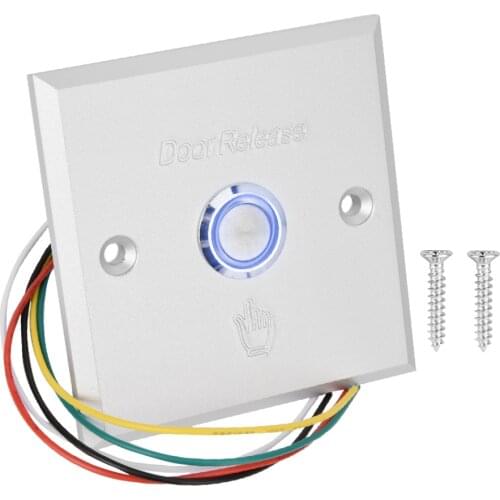 Door Access Control System Exit Button Door Push Release Switch With Indicator Light Access Control Switch (MC-201D) White
